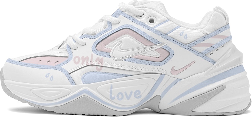 【定製球鞋】 Nike M2K Tekno "唯愛" 流行萬用 特殊禮盒 低筒 板鞋 女款 粉藍 Buy 【定製球鞋】 Nike M2K Tekno "唯愛" 流行萬用 特殊禮盒 低筒 板鞋 女款 粉藍