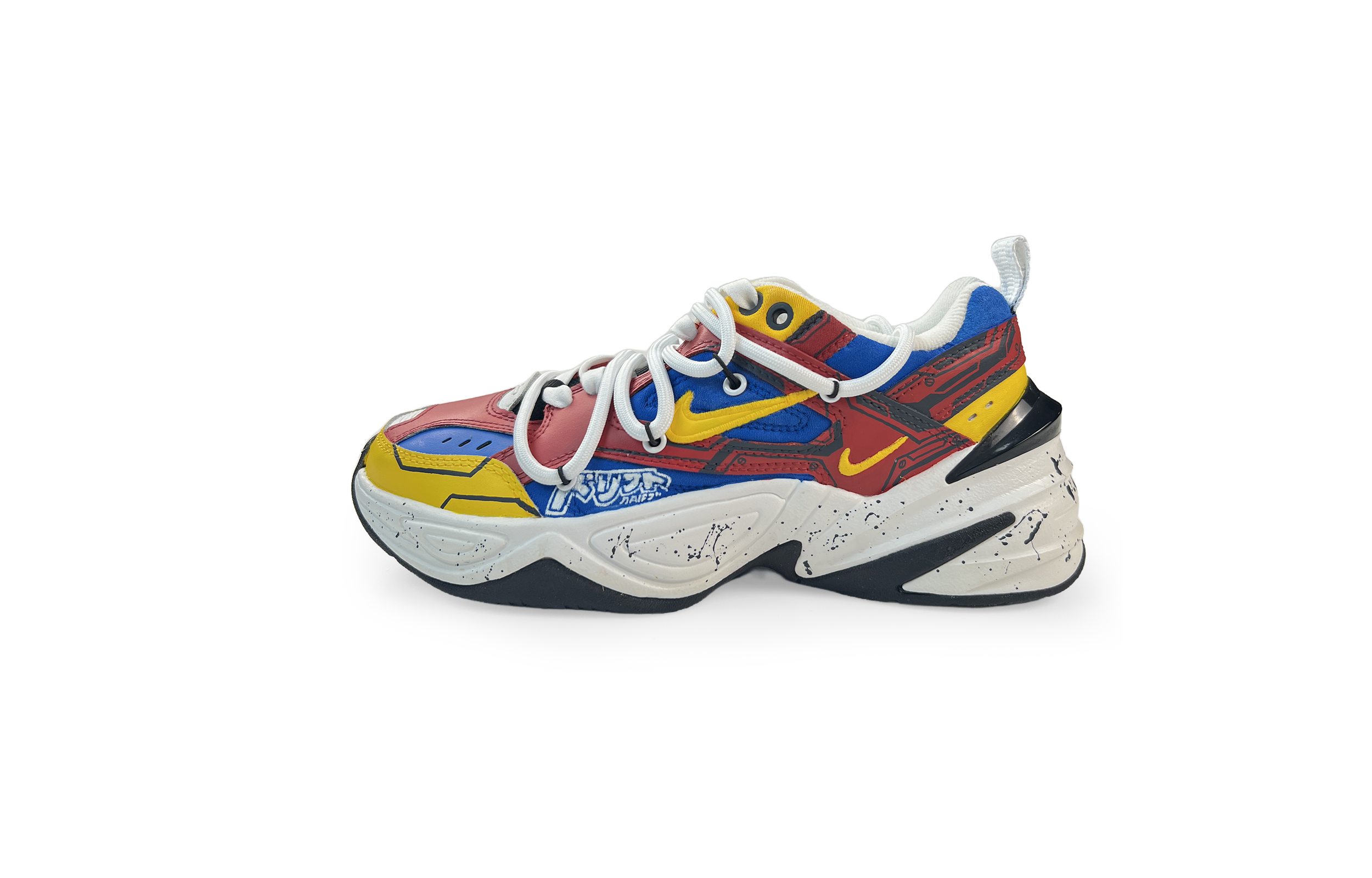 [Custom Shoes] (W) Nike M2K Tekno 'Red Blue Yellow Graffiti'