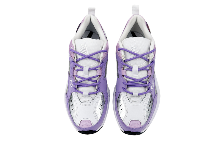 Shop 【定制球鞋】 Nike M2K Tekno 厚底 MAY 撞色 塗鴉 貓爪 貼布 低幫 老爹鞋 女款 白紫