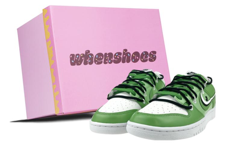 Buy (W) [Kasut Custom] Nike Nikex Dunk Low 'Powerpuff Girls Blossom Hitam-Hijau' DD7099-100(Team叁-女款飞天毛毛S-BOX)