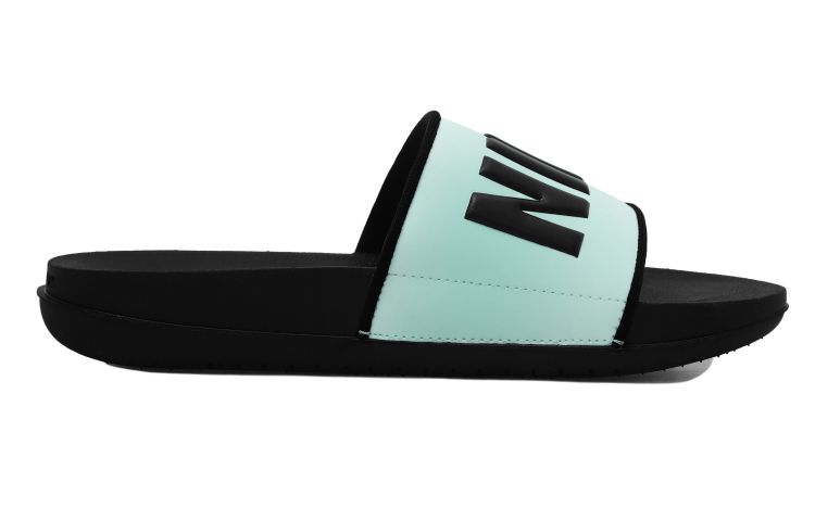 [Custom Shoes] (Women) Nike Offcourt Slide 'Tiffany Green Distressed'