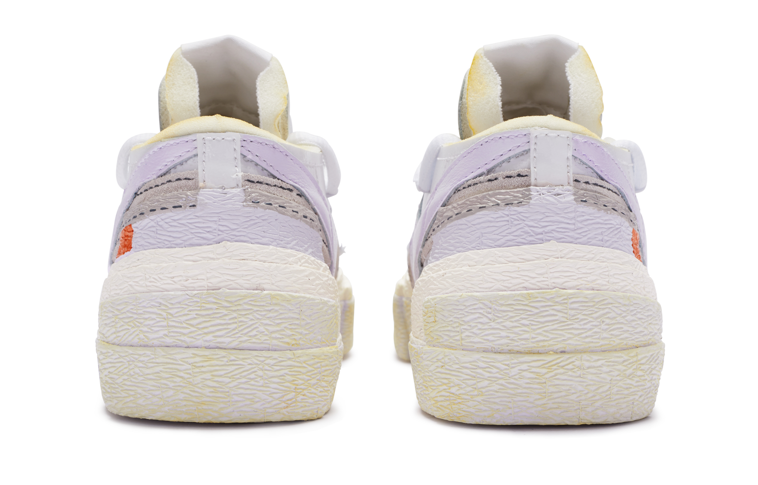 Purchase (W) [Kasut Kustom] Nike sacai x Blazer Low 'Putih Kelabu Ungu Jingga' DM6443-100(TeamR-玩家A女款)