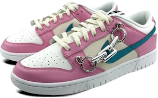 【定制球鞋】Nike Dunk Low 是在玩鞋 動漫 聖鬥士星矢 仙女座瞬 鎖鏈機能 低幫 板鞋 女款 粉綠 Lookbook 【定制球鞋】Nike Dunk Low 是在玩鞋 動漫 聖鬥士星矢 仙女座瞬 鎖鏈機能 低幫 板鞋 女款 粉綠