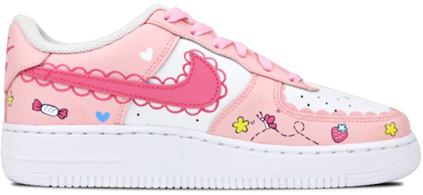 (W) 나이키 산리오 에어포스 1 '07 '마이멜로디 핑크 보우 & 하트' 커스텀 314192-117(Team-叁女款喷绘花边美乐蒂) Order (W) 나이키 산리오 에어포스 1 '07 '마이멜로디 핑크 보우 & 하트' 커스텀 314192-117(Team-叁女款喷绘花边美乐蒂)