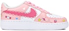 Order (W) 나이키 산리오 에어포스 1 '07 '마이멜로디 핑크 보우 & 하트' 커스텀 314192-117(Team-叁女款喷绘花边美乐蒂)