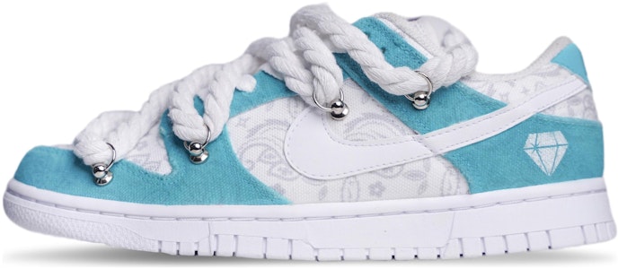 (W) 【カスタムシューズ】(女性用) ナイキSBダンクロー 'ミントグリーンペイズリー' DJ9955-100(Team71-nv女款麻绳钻石腰果花) Buy (W) 【カスタムシューズ】(女性用) ナイキSBダンクロー 'ミントグリーンペイズリー' DJ9955-100(Team71-nv女款麻绳钻石腰果花)