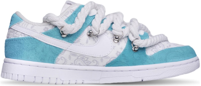 (W) 【カスタムシューズ】(女性用) ナイキSBダンクロー 'ミントグリーンペイズリー' DJ9955-100(Team71-nv女款麻绳钻石腰果花) Order (W) 【カスタムシューズ】(女性用) ナイキSBダンクロー 'ミントグリーンペイズリー' DJ9955-100(Team71-nv女款麻绳钻石腰果花)