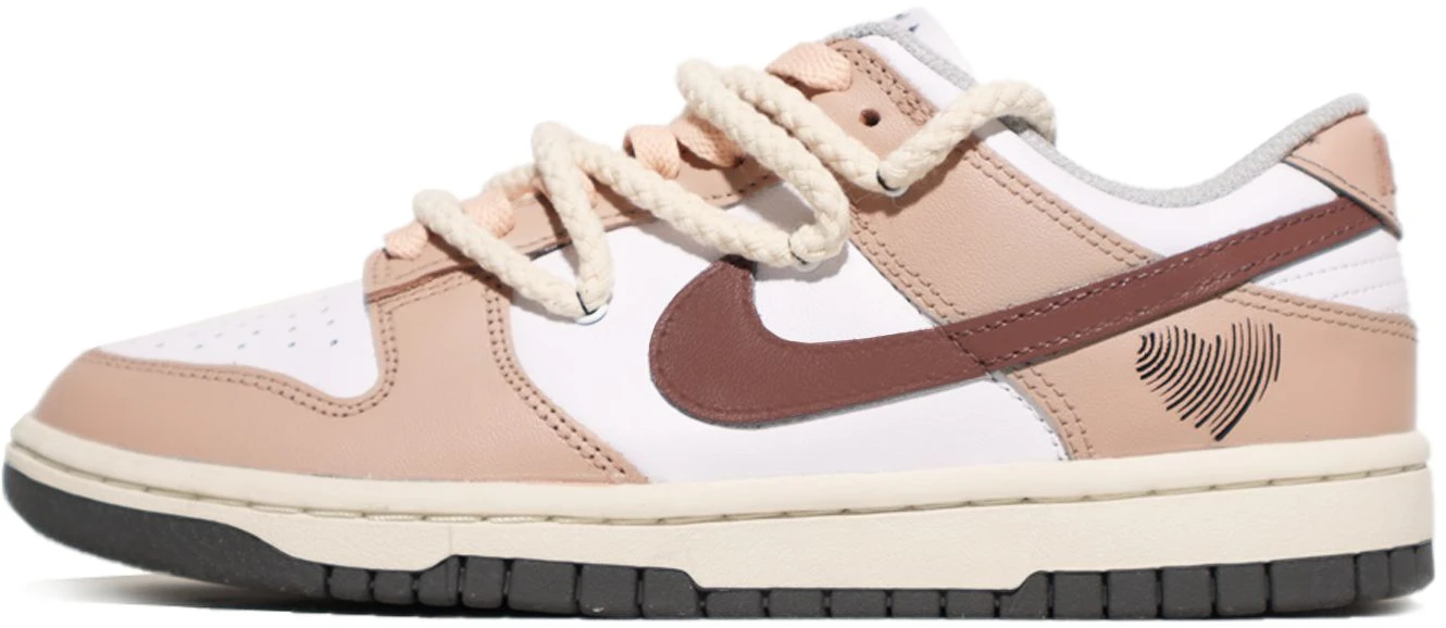 custom-shoes-women-nike-sb-dunk-low-rose-brown-fingerprint-heart