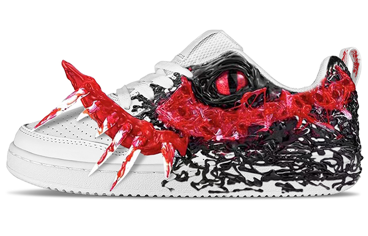 Order (W) [定制鞋] 耐克Stephen King x Court Borough Low 'It黑红' AV3171-100(TeamY-女款小丑回魂黑红)