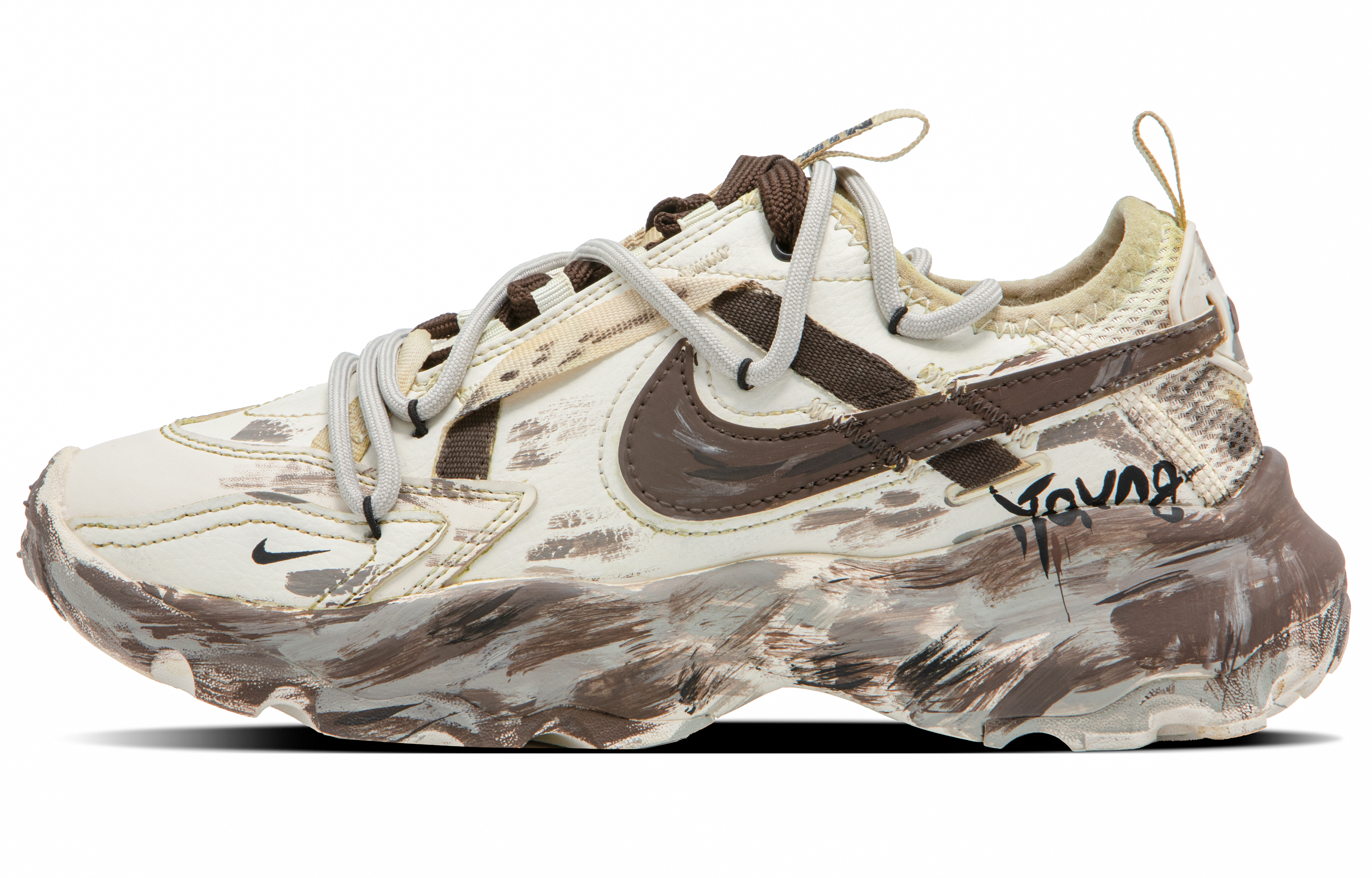 Order (W) [Kasut Custom] Nike TC 7900 'Coklat Kuning Cyberpunk' DD9682-100（Team63-废土风暴）