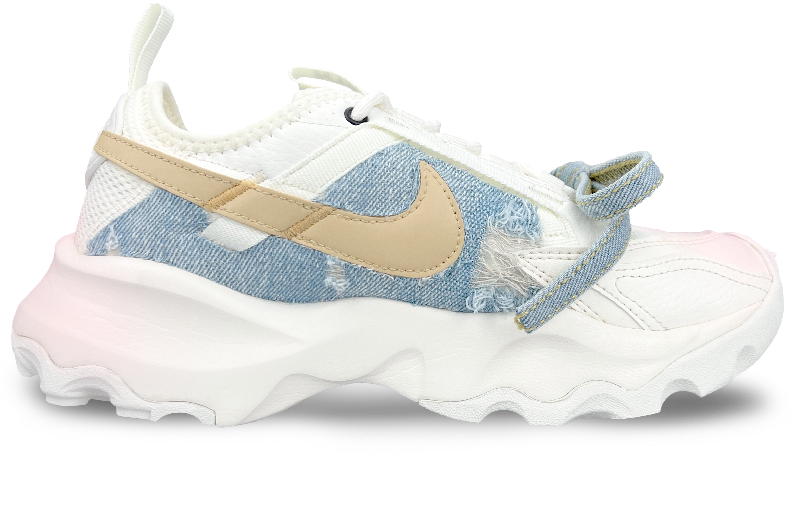 [Custom Shoes] (W) Nike TC 7900 'Denim Patchwork Pink-White-Blue' 圖 3