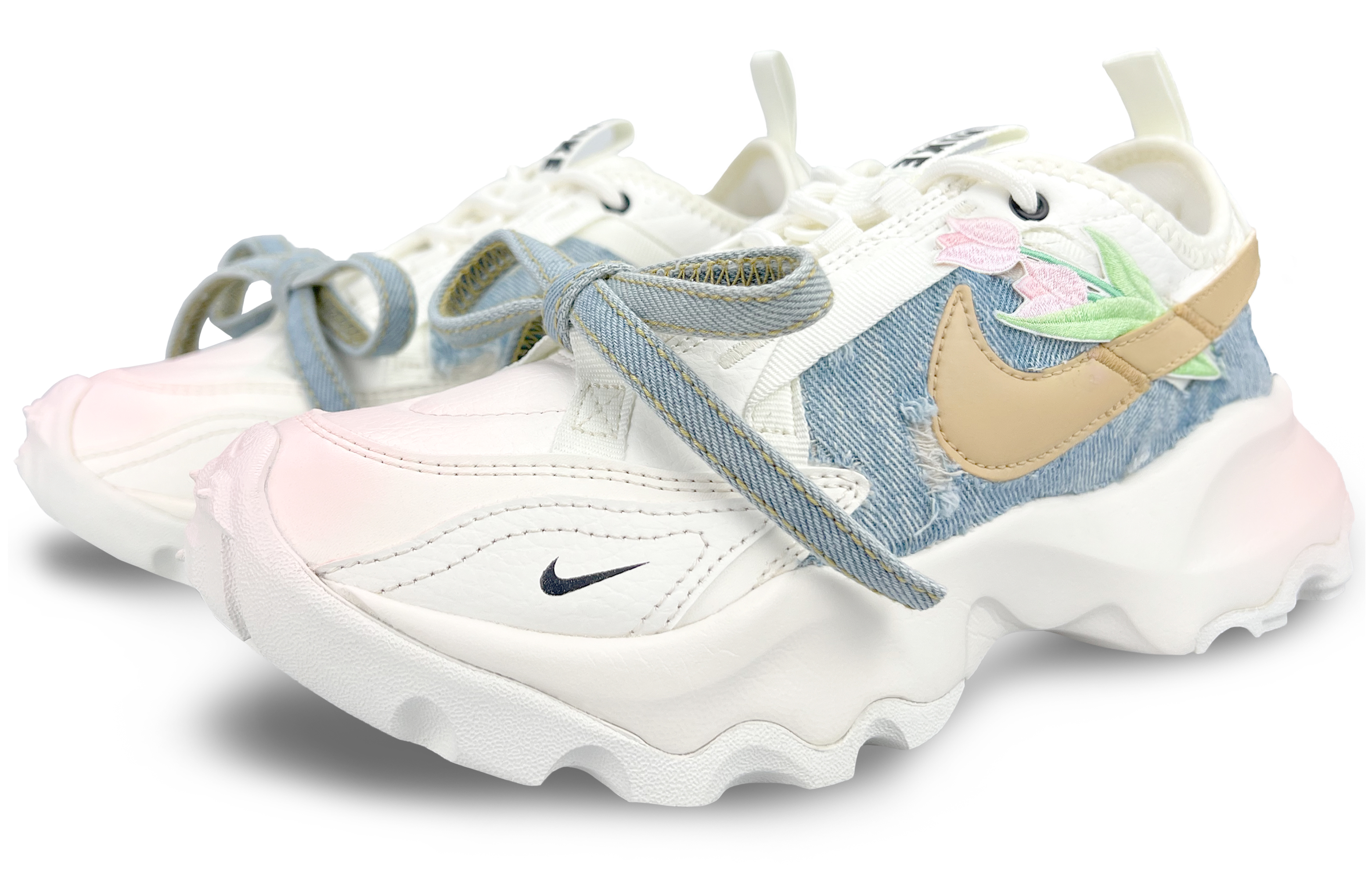 [Custom Shoes] (W) Nike TC 7900 'Denim Patchwork Pink-White-Blue' 圖 4