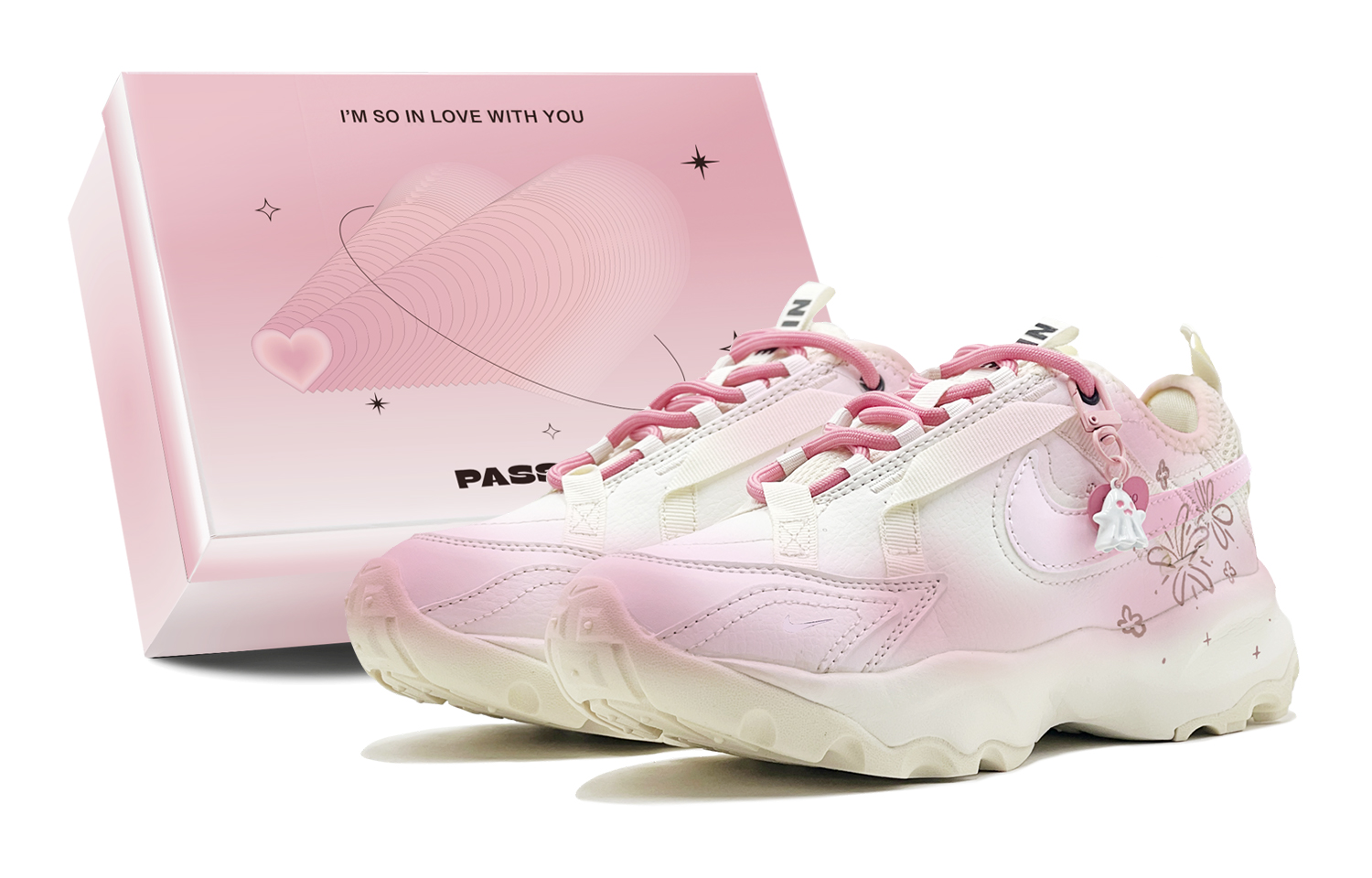 [Custom Shoes] (Women) Nike TC 7900 'Romantic 520 Sparkling Fireworks Pink'