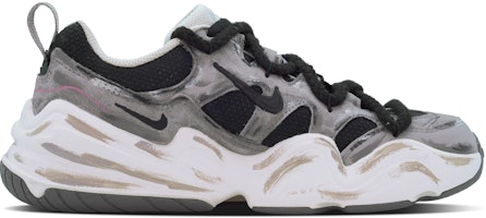 【訂製球鞋】 Nike Tech Hera OKYL 塗鴉街區 皮革 街頭風 工業風 黑色麻繩做舊解構風 減震防滑 低筒 生活休閒鞋 女款 黑灰 Lookbook 【訂製球鞋】 Nike Tech Hera OKYL 塗鴉街區 皮革 街頭風 工業風 黑色麻繩做舊解構風 減震防滑 低筒 生活休閒鞋 女款 黑灰