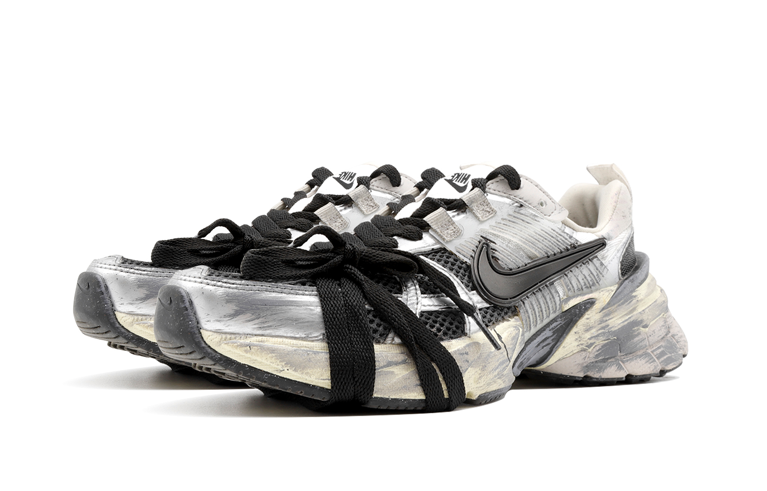 [Custom Shoes] (W) Nike V2K Run 'Grey Black' 圖 4