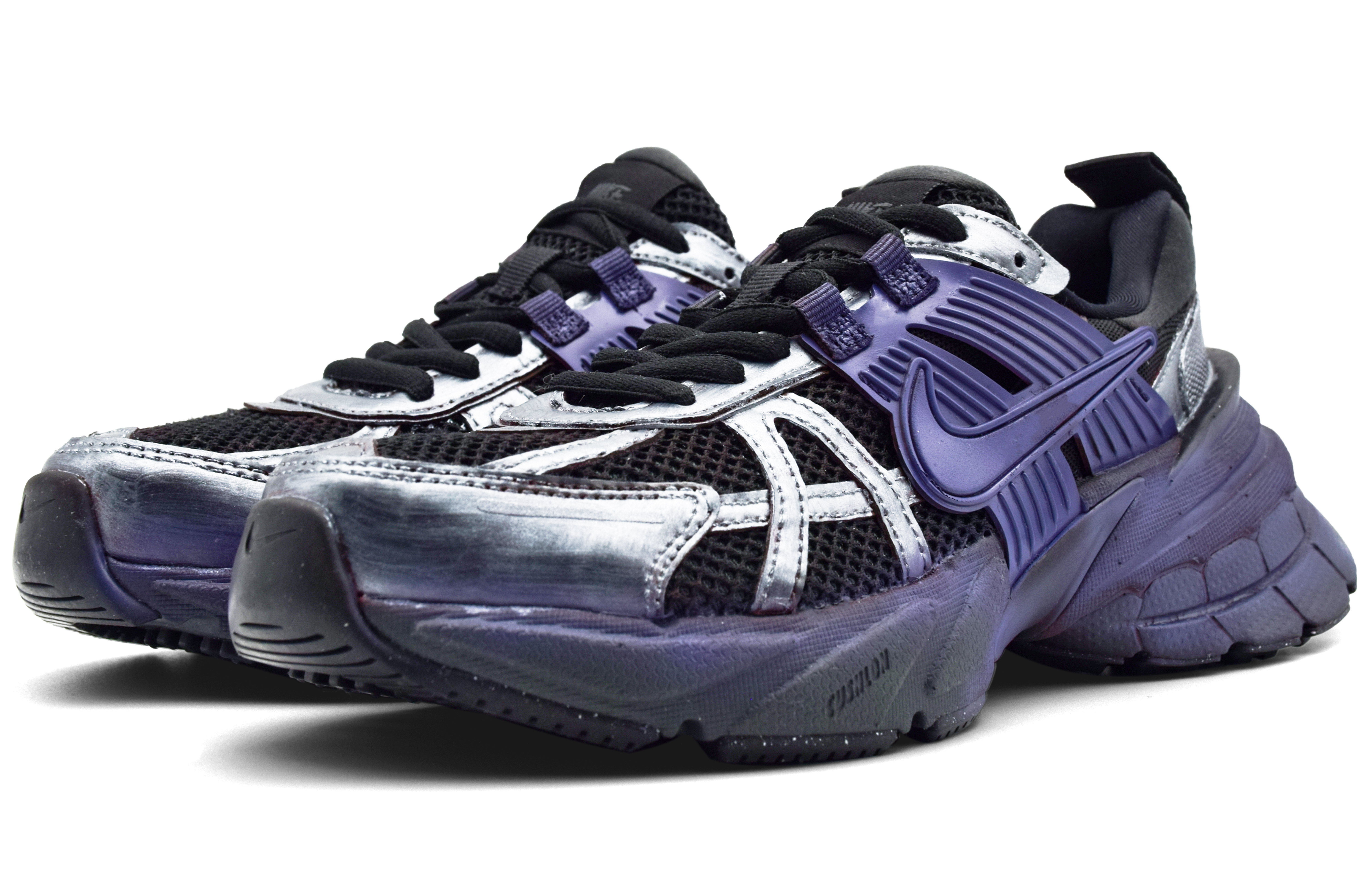 [Custom Shoes] (W) Nike V2K Run 'Metallic Ruins Blue-Silver' 圖 4