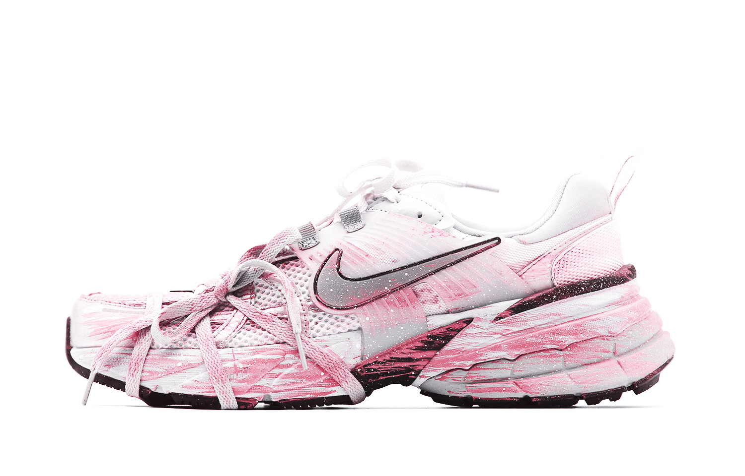 [Custom Shoes] (W) Nike V2K Run 'Pink Splatter'