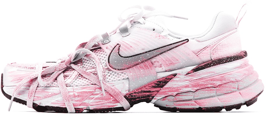 【訂製運動鞋】 Nike V2K Run 復古街頭風 撞色 潑墨 低筒跑步鞋 女款 粉色 Buy 【訂製運動鞋】 Nike V2K Run 復古街頭風 撞色 潑墨 低筒跑步鞋 女款 粉色