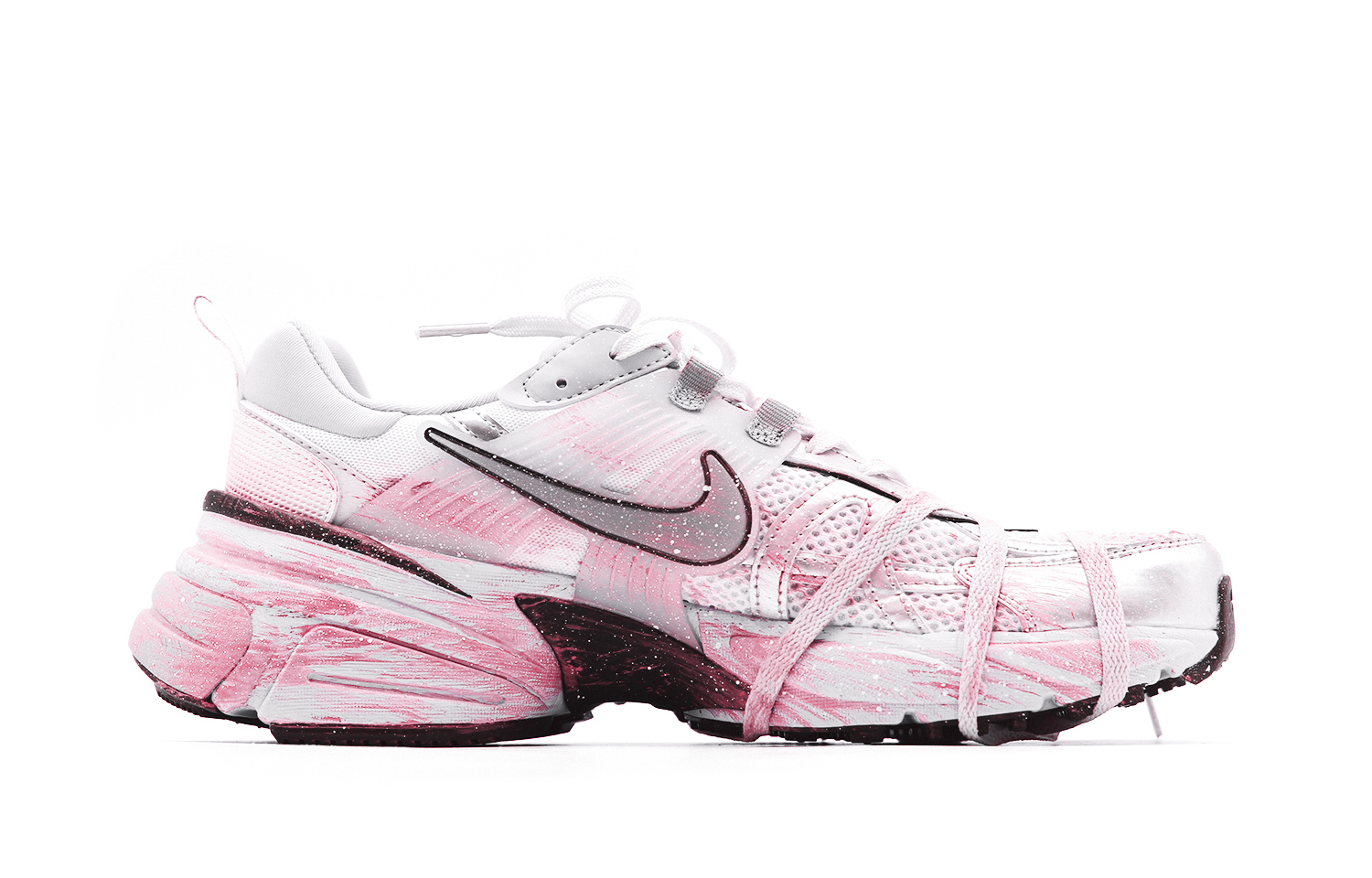 [Custom Shoes] (W) Nike V2K Run 'Pink Splatter' 圖 3