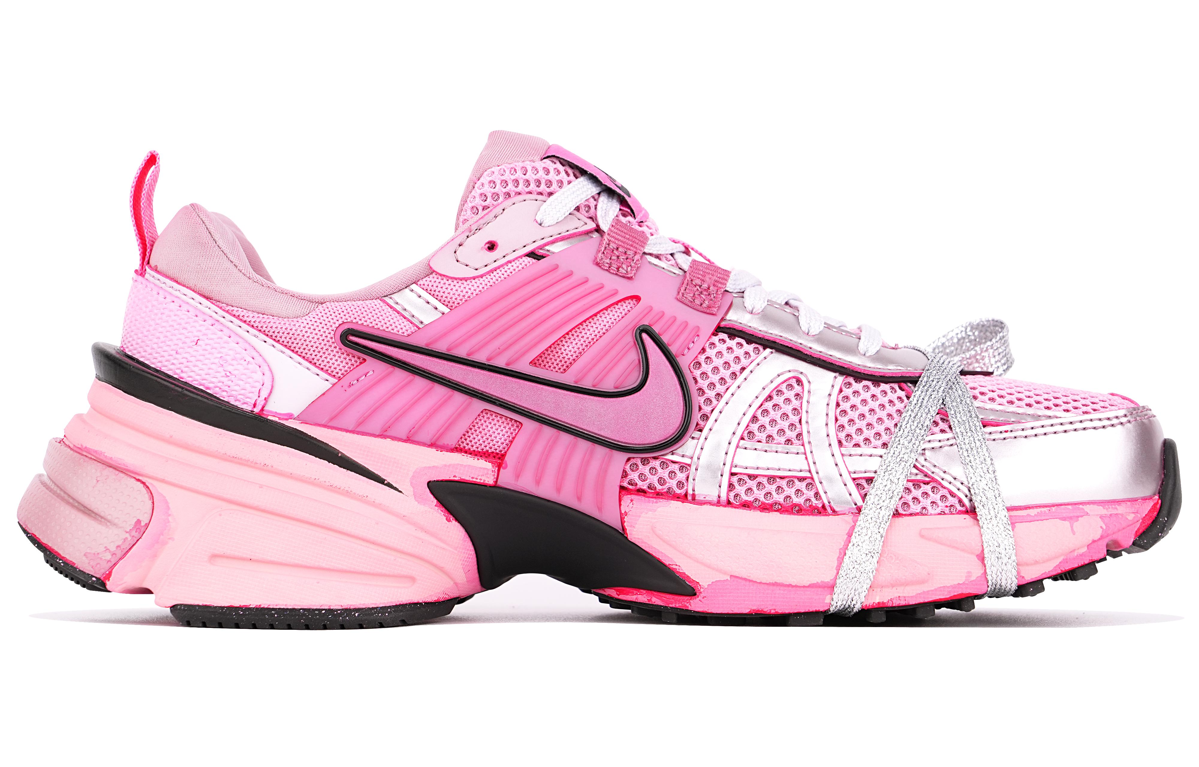 [Custom Shoes] (W) Nike V2K Run 'Runtekk Pink Silver' 圖 2