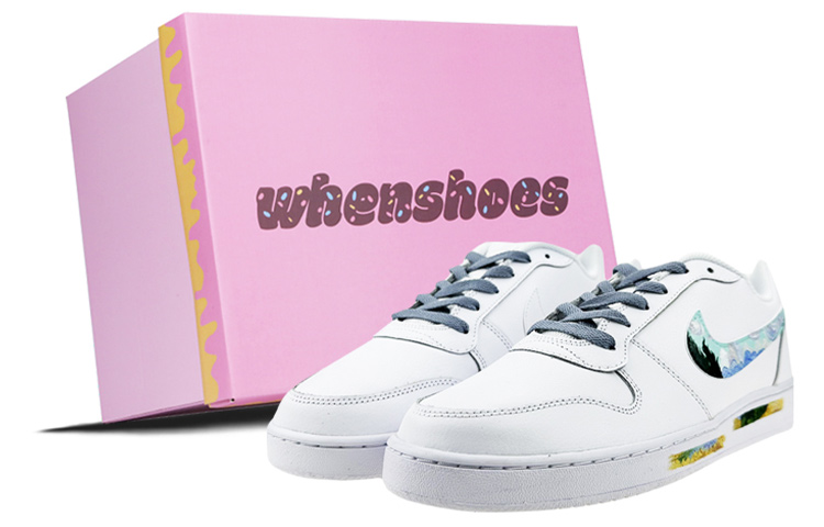 [Custom Shoes] (Women) Nike Van Gogh x Ebernon Low 'Wheatfield with Cypresses'