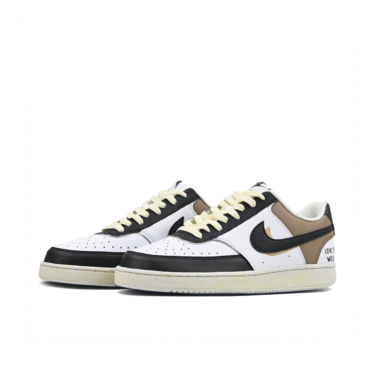 Lookbook (W) 나이키 비전 로우 '블랙 브라운' (커스텀) CD5434-100（Team120-黑棕双钩）