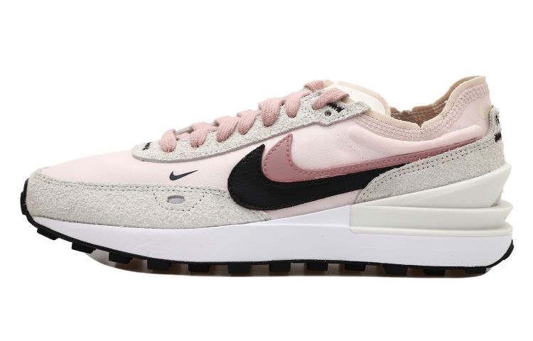 [Custom Shoes] (Women) Nike Waffle One 'Double Swoosh Pink and White'