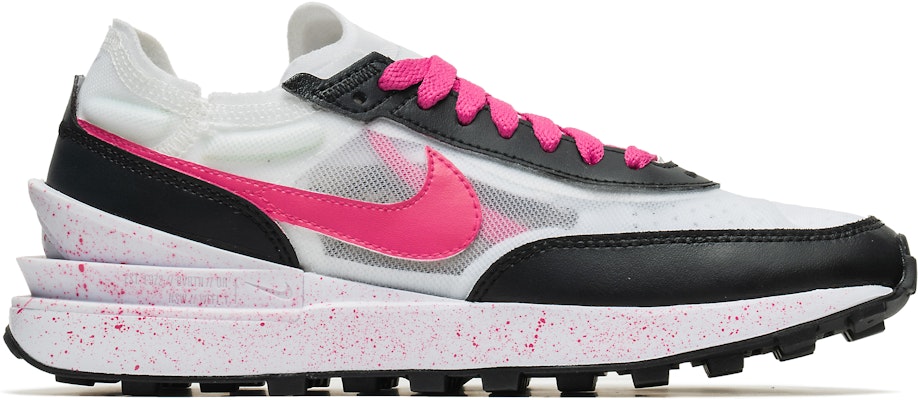 【定制球鞋】Nike Waffle One 活力三勾 夏日主題 潑墨 低幫 板鞋 女款 黑白粉 Buy 【定制球鞋】Nike Waffle One 活力三勾 夏日主題 潑墨 低幫 板鞋 女款 黑白粉