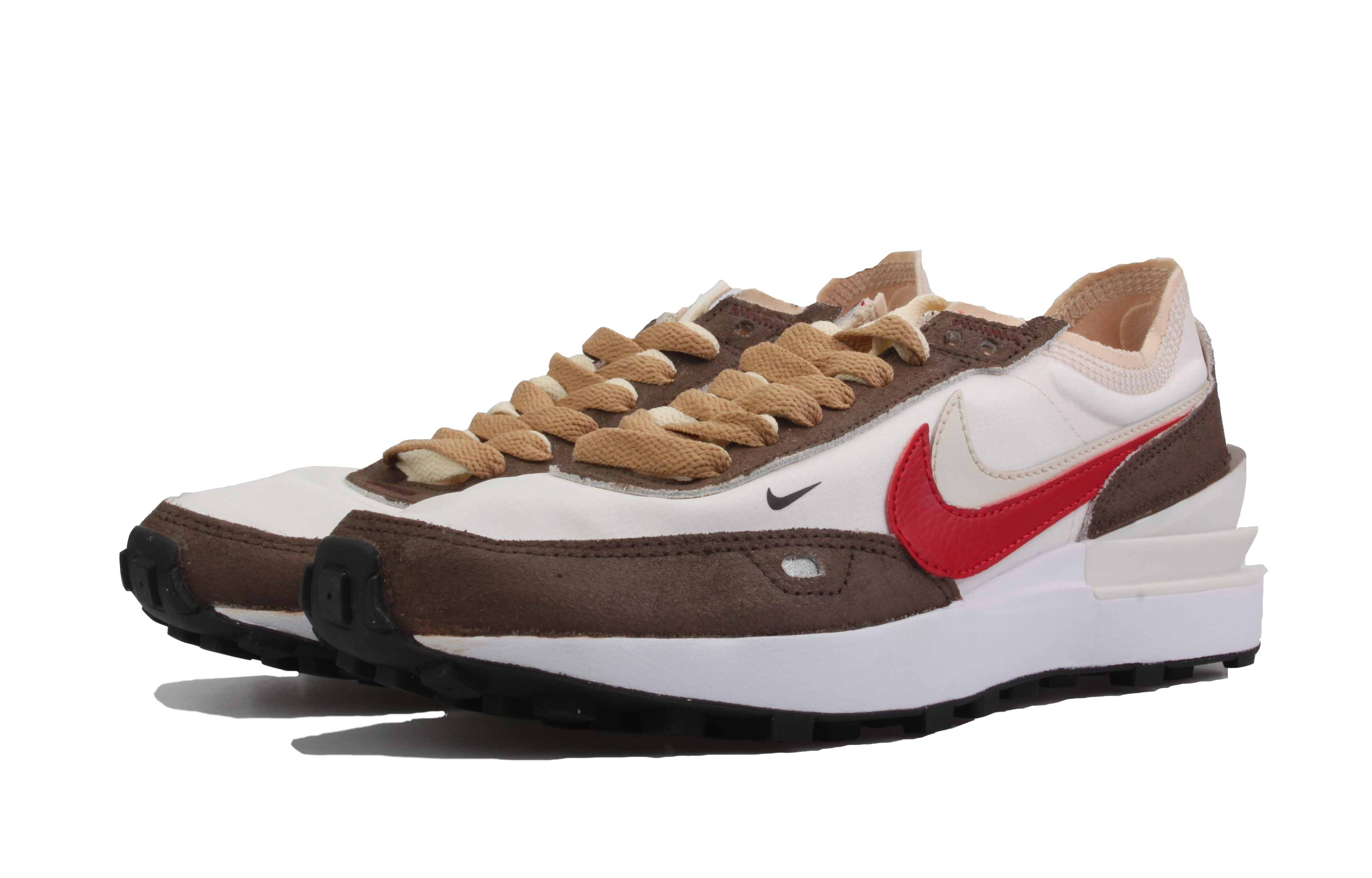 Lookbook (W) [Zapatos Personalizados] Nike Waffle One Crater 'Rojo Marrón' DX4309-100(Team33-废土风-女款）