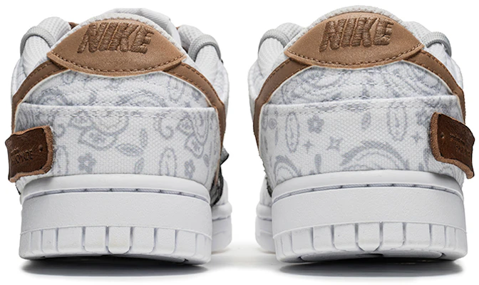 【定制球鞋】 Nike Dunk Low ESS 野鶴製造 解構雙鞋帶 腰果花 牛仔貼布 皮標 低幫 板鞋 女款 白棕 Shop 【定制球鞋】 Nike Dunk Low ESS 野鶴製造 解構雙鞋帶 腰果花 牛仔貼布 皮標 低幫 板鞋 女款 白棕