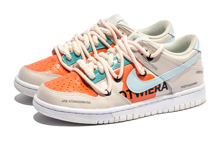 Lookbook 【定製球鞋】Nike Dunk Low 野鶴製造 熱帶風 特殊定製款 耐磨 低幫 板鞋 女款 橙綠