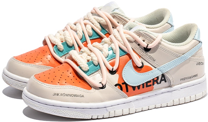 【定製球鞋】Nike Dunk Low 野鶴製造 熱帶風 特殊定製款 耐磨 低幫 板鞋 女款 橙綠 Lookbook 【定製球鞋】Nike Dunk Low 野鶴製造 熱帶風 特殊定製款 耐磨 低幫 板鞋 女款 橙綠