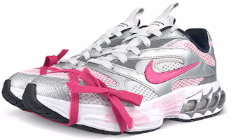 Lookbook 【訂製球鞋】Nike Zoom Air Fire 禮盒 千禧辣妹 美式復古 做舊 芭蕾 系帶 低筒 跑步鞋 女款 銀粉