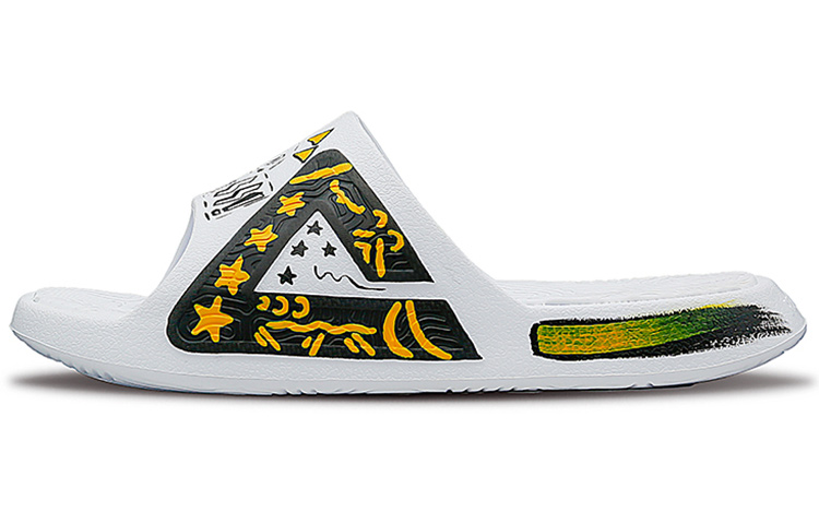 [Custom Shoes] (W) Peak Tai Chi Slide 'Yellow Black Graffiti'