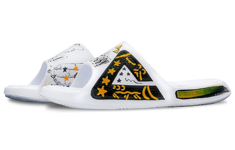 [Custom Shoes] (W) Peak Tai Chi Slide 'Yellow Black Graffiti' 圖 3