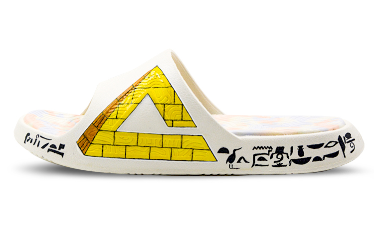 Buy (W) [Kasut Custom] Peak Taichi 'Hieroglif Mesir Purba' E13958L帆布白(Team9-女款金字塔)