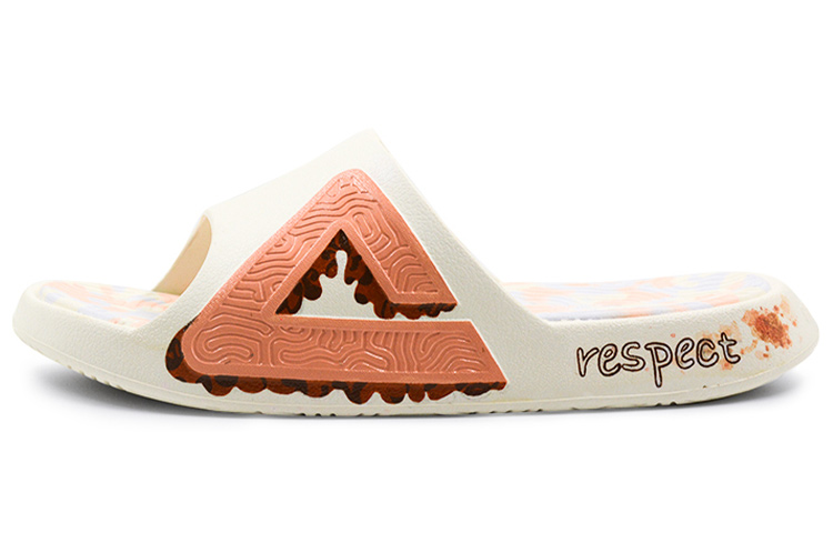 [Custom Shoes] (W) Peak Taichi Slides 'Canvas White Ice Cream'