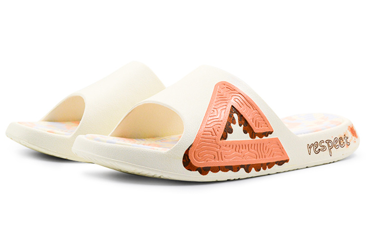 [Custom Shoes] (W) Peak Taichi Slides 'Canvas White Ice Cream' 圖 3