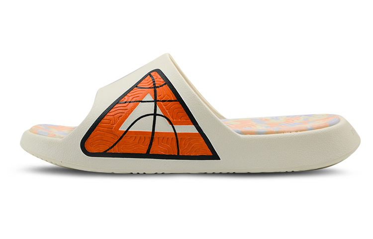 [Custom Shoes] (W) Peak Taichi Slides 'Jersey Graffiti Canvas White'