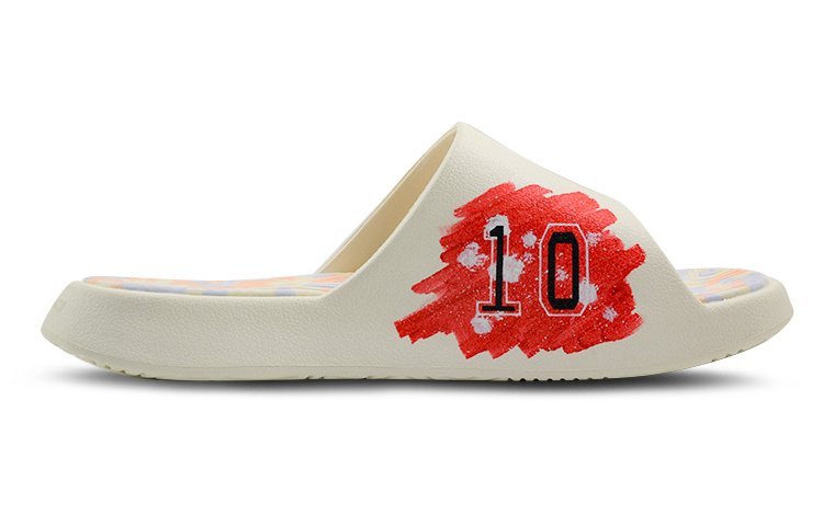 [Custom Shoes] (W) Peak Taichi Slides 'Jersey Graffiti Canvas White' 圖 2