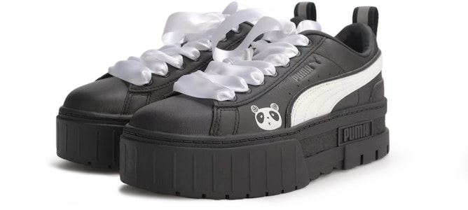 【定製球鞋】PUMA Mayze Reflective 熊貓主題 呆萌熊貓 絲綢鞋帶 厚底 低幫 板鞋 女款 黑白 Lookbook 【定製球鞋】PUMA Mayze Reflective 熊貓主題 呆萌熊貓 絲綢鞋帶 厚底 低幫 板鞋 女款 黑白