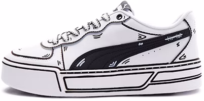 【訂製球鞋】 PUMA Skye 泡沫水母 虛擬維度 潮流漫畫線條 低筒 運動鞋 女款 黑白 Buy 【訂製球鞋】 PUMA Skye 泡沫水母 虛擬維度 潮流漫畫線條 低筒 運動鞋 女款 黑白