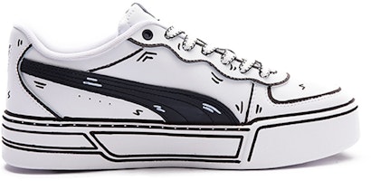 【訂製球鞋】 PUMA Skye 泡沫水母 虛擬維度 潮流漫畫線條 低筒 運動鞋 女款 黑白 Lookbook 【訂製球鞋】 PUMA Skye 泡沫水母 虛擬維度 潮流漫畫線條 低筒 運動鞋 女款 黑白