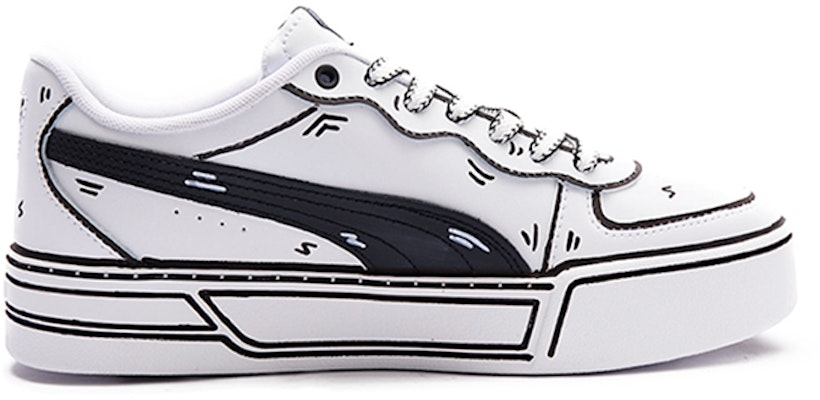 (W) 푸마 스카이 로우 '블랙 화이트 가상현실' (Custom Shoes) 374764-02(Team15-虚拟次元) Lookbook (W) 푸마 스카이 로우 '블랙 화이트 가상현실' (Custom Shoes) 374764-02(Team15-虚拟次元)