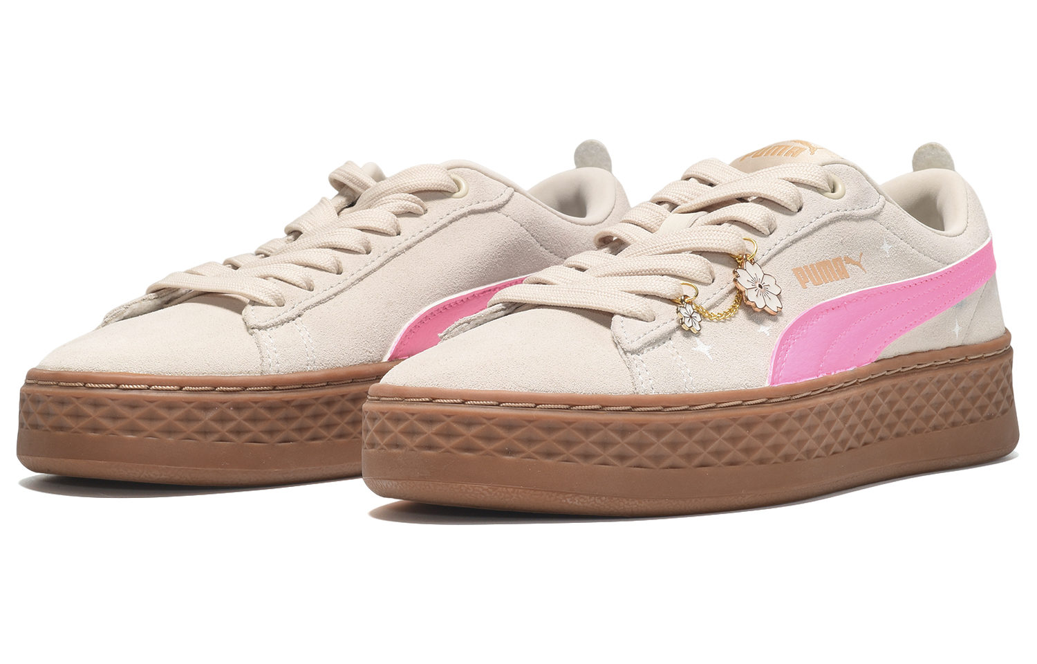 Lookbook (W) [Zapatos Personalizados] Puma Smash 'CNY Flor de Cerezo Romántica' 366488-03(TeamE-女款浪漫樱花粉棕)