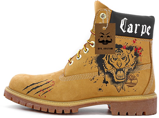 【訂製球鞋】Timberland添柏嵐 大黃靴 寬版 虎年限定 虎頭 哥德風 虎紋 塗鴉老花 戶外休閒防水經典大黃靴 高幫 工裝靴 女款 棕色 Buy 【訂製球鞋】Timberland添柏嵐 大黃靴 寬版 虎年限定 虎頭 哥德風 虎紋 塗鴉老花 戶外休閒防水經典大黃靴 高幫 工裝靴 女款 棕色
