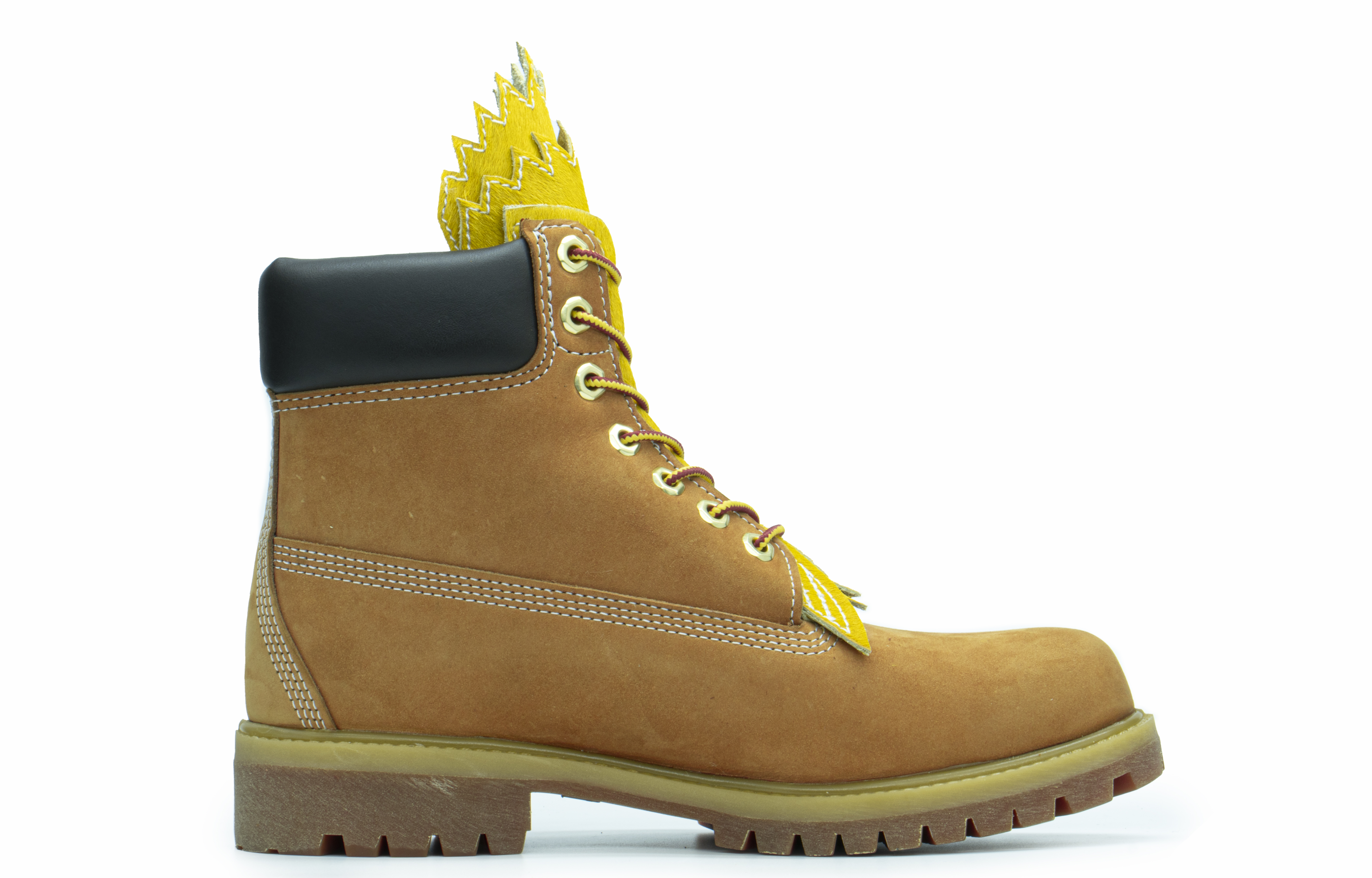 Order (W) [Kasut Custom] Timberland Tinggi 'Kuning Chief Eagle Wing dengan Tapak Gigi Kuda'. 10361W(TeamA-TBL黄靴女马毛鹰翼)