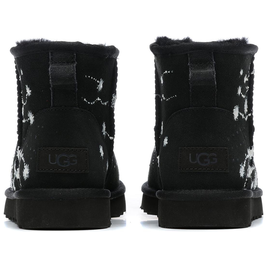 [Custom Shoes] (W) UGG Classic Clear Mini 'Ink White Snowflake Black' 圖 5