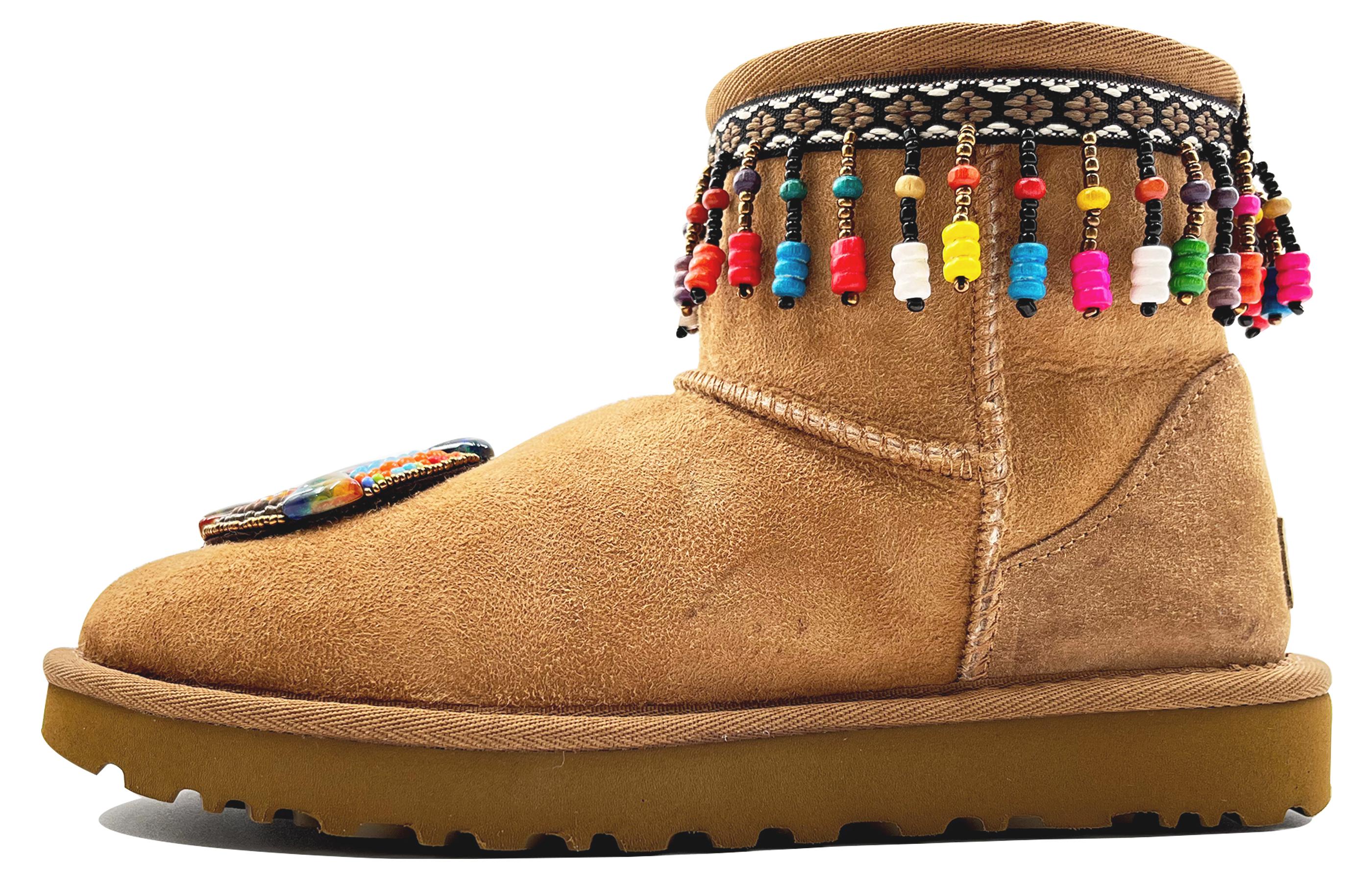 Buy (W) [Kasut Tersuai] UGG Classic Mini 'Bulu Coklat' 1016222-CHE(Team113-民族风锆石）