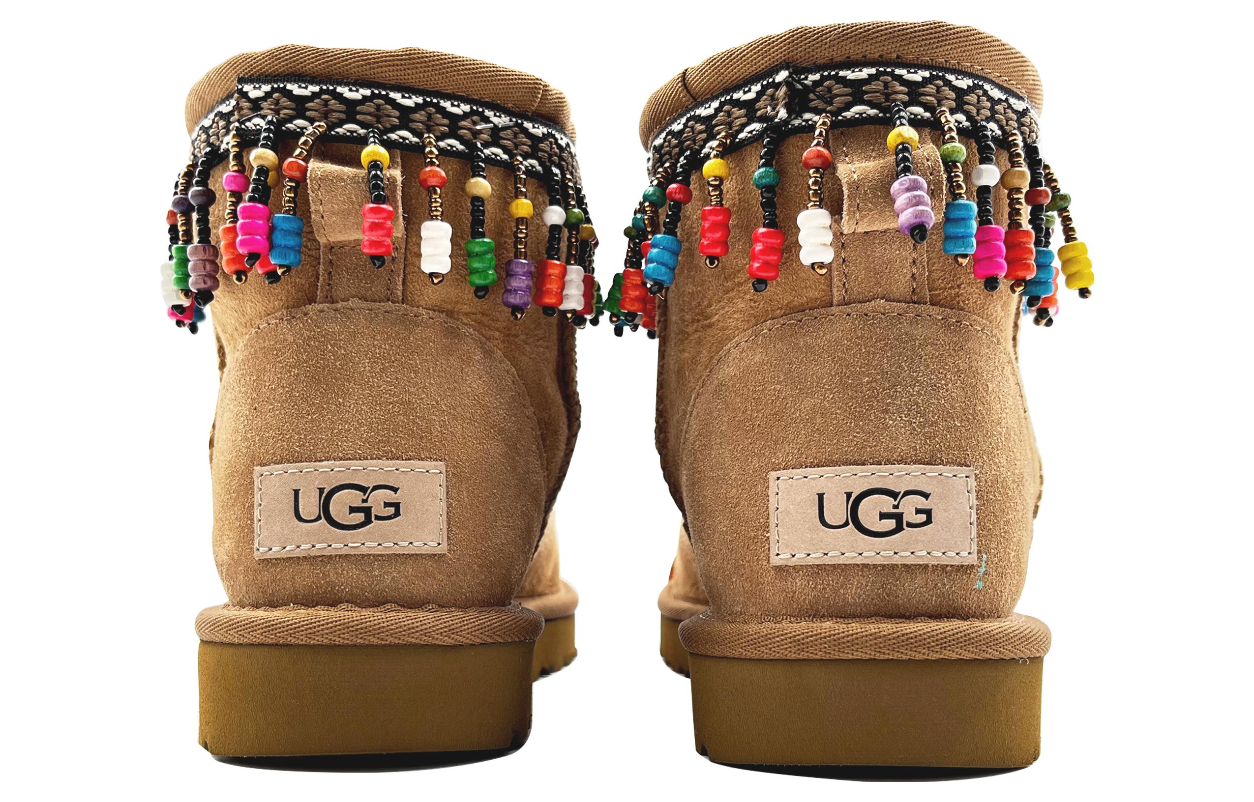 Purchase (W) [Kasut Tersuai] UGG Classic Mini 'Bulu Coklat' 1016222-CHE(Team113-民族风锆石）